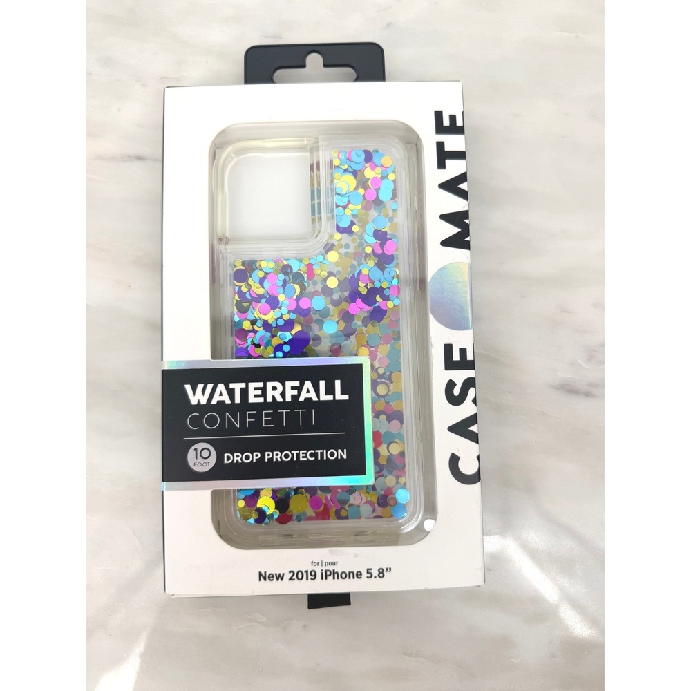 Case-Mate Waterfall Confetti iPhone 11 Pro Case 5.8 Inch Drop Protection Clear